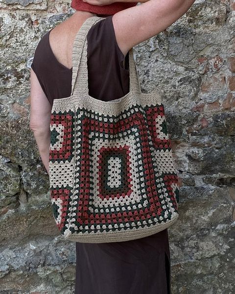 Crochet Linen Shopper Bag
