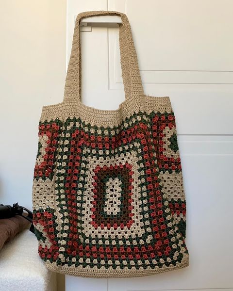 Crochet Linen Shopper Bag